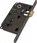 Картинка B01013.50.12 Замок межкомнатный сантехнический AGB WC защёлка вверху (античная бронза)